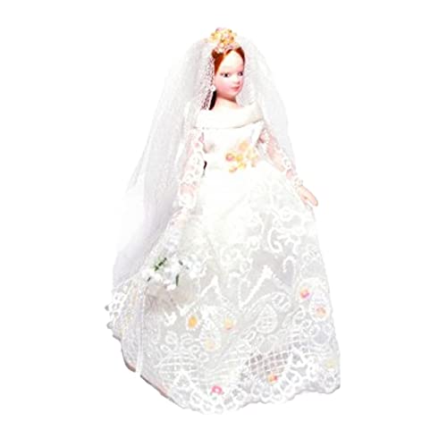Melody Jane Puppenhaus Braut W Langes Haar Porzellan Hochzeit Figur Frau Dame von Melody Jane