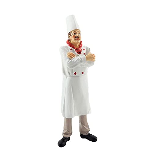 Melody Jane Puppenhaus Chef in Whites & Rot Halstuch Kunstharz Mann Figur People von Melody Jane