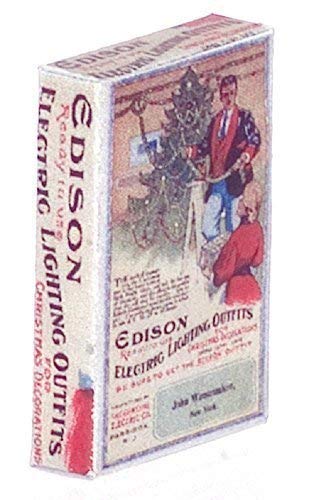 Melody Jane Puppenhaus Edison Lichterkette Box Vintage Weihnachten Zubehör von Melody Jane
