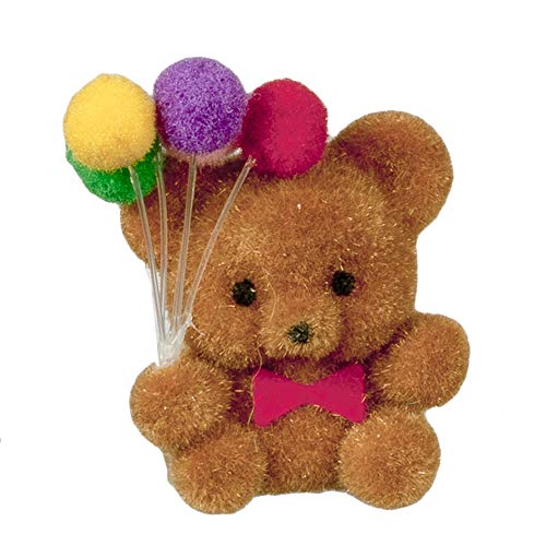 Melody Jane Puppenhaus Flock Teddybär Mit Luftballons Miniatur Spielzeug Laden Kinderzimmer Zubehör von Melody Jane