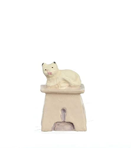 Melody Jane Puppenhaus Hund auf Hocker 1:48 Maßstab 1/4 Zoll Mini Jedes Zimmer Möbel von Melody Jane