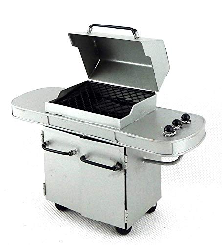 Puppenhaus Luxus Silber BBQ Grillen Grill Miniatur 1:12 Gartenmöbel von Melody Jane