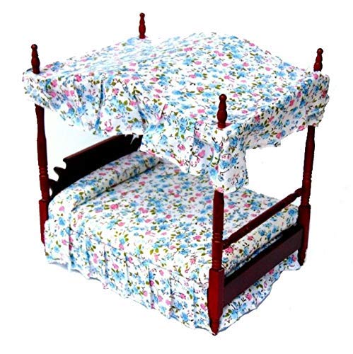 Melody Jane Puppenhaus Mahagoni Blumenmuster Baldachin Bett Doppel 4 Poster 1:12 Schlafzimmer Möbel Melody Jane Puppenhaus Mahagoni Blumenmuster Baldachin Bett Doppel 4 Poster 1:12 Schlafzimmer Möbel von Melody Jane