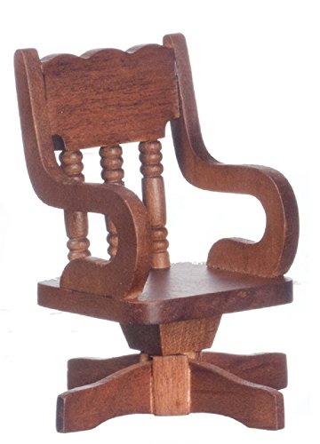 Melody Jane Puppenhaus Miniatur Büro Möbel Holz Drehstuhl Schreibtisch Stuhl von Melody Jane