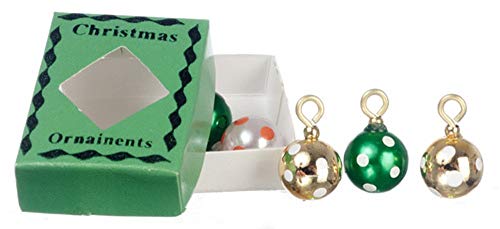 Melody Jane Puppenhaus Miniatur Christbaumschmuck Dekoration 6 Kugeln Grün Box Melody Jane Puppenhaus Miniatur Christbaumschmuck Dekoration 6 Kugeln Grün Box von Melody Jane