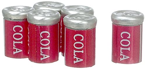 1zu12 Miniatur Korb mit Mini Cola Dosen