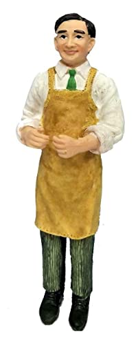 Melody Jane Puppenhaus People Working Man in Schürze Miniatur Harz 1:12 Figur von Melody Jane