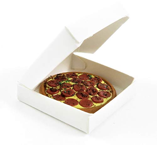 Melody Jane Puppenhaus Pepperoni Pizza in Box Take Away Fast Food Küche Café Zubehör von Melody Jane