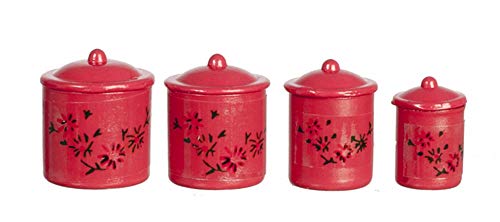 Melody Jane Puppenhaus Rot Kanister Set Vorratsgläser Miniatur 1:12 Küchenzubehör von Melody Jane