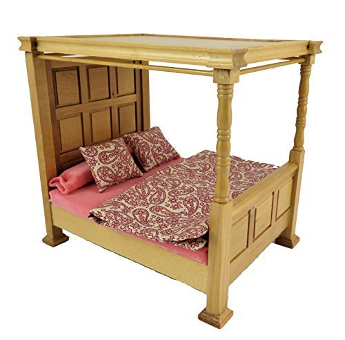 Melody Jane Puppenhaus Tudor Eiche Hell Tester Bett 4 Poster mit Bettwäsche Schlafzimmer Möbel Melody Jane Puppenhaus Tudor Eiche Hell Tester Bett 4 Poster mit Bettwäsche Schlafzimmer Möbel von Melody Jane
