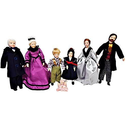Melody Jane Puppenhaus Viktorianisch Familie mit 7 People Miniatur Porzellan Figuren von Melody Jane