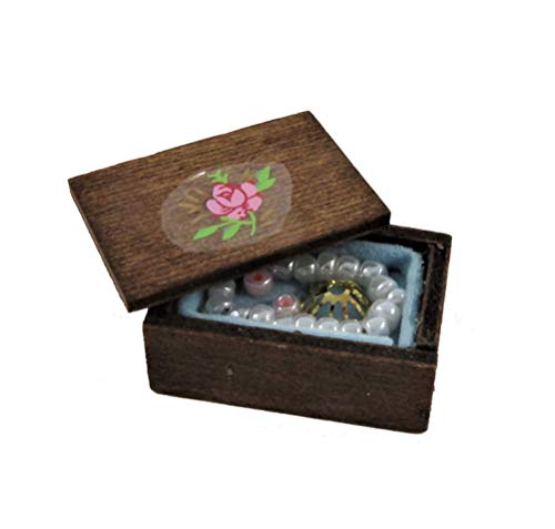 Melody Jane Puppenhaus Voll Holz Schmuck Box 1:12 Schlafzimmer Schminktisch Zubehör von Melody Jane