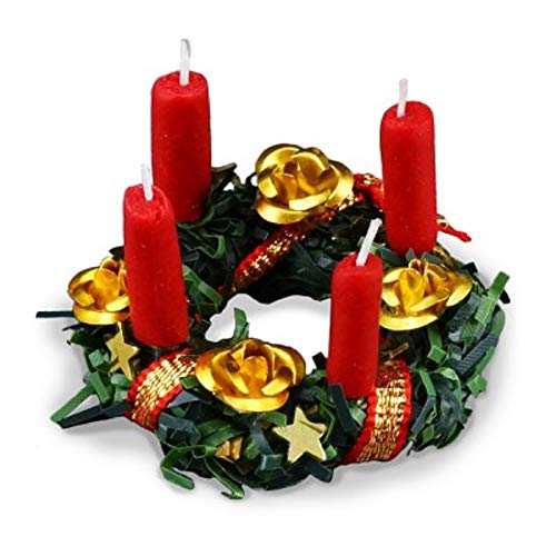 Melody Jane Puppenhaus Weihnachten Kerze Advent Kranz Ornamente Reutter Porzellan Zubehör von Melody Jane