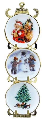 Melody Jane Puppenhaus Weihnachten Wandplatte Rack Ornament Reutter Porzellan Zubehör 1:12 von Melody Jane