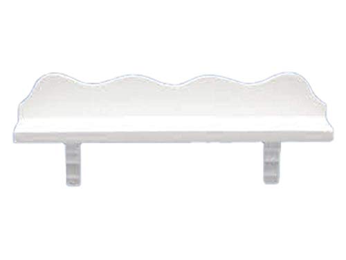 Melody Jane Puppenhaus Weiß Rundgezackter Holz Wand Regal Miniatur Dekor Zubehör von Melody Jane