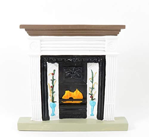Melody Jane Puppenhaus Klein Viktorianisch Kamin Blumen in Vase Design 1:12 Kunstharz Möbel von Melody Jane