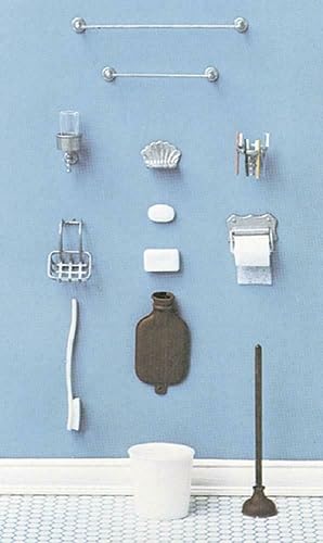 Puppenhaus Chrysnbon 18 Teiliges Bad-Accessoires Set 1:12 Modellbausatz Puppenhaus Chrysnbon 18 Teiliges Bad-Accessoires Set 1:12 Modellbausatz von Melody Jane