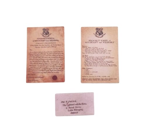 Puppenhaus Einladung ins Hogwarts-Internat für Hexen & Zauberer 1:12 von Melody Jane