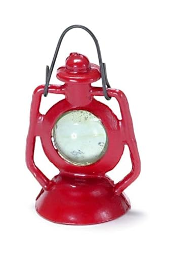 Puppenhaus Eisenbahn Laterne rote Signallampe altmodische nicht funktionierende Handlampe von Melody Jane