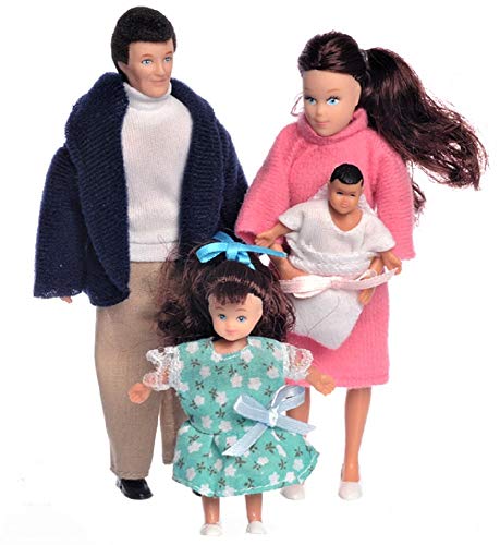Puppenhaus Miniatur 1:12 Maßstab Moderne Familie von 4 Leute Vater Tochter Baby von Melody Jane
