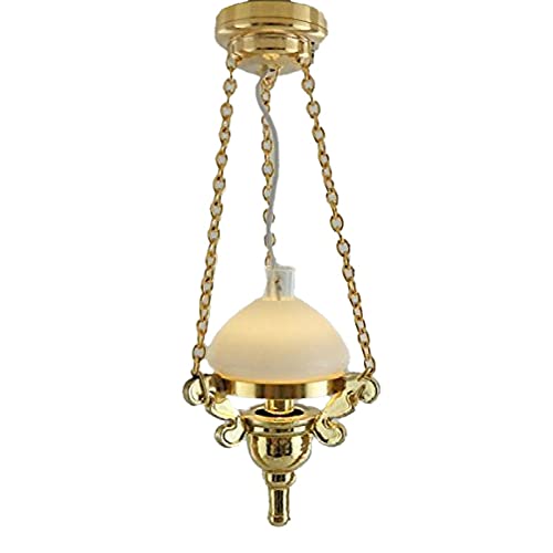 Puppenhaus Miniatur Beleuchtung LED Batterie Licht hängende Viktorianisch Decken Lampe von Melody Jane