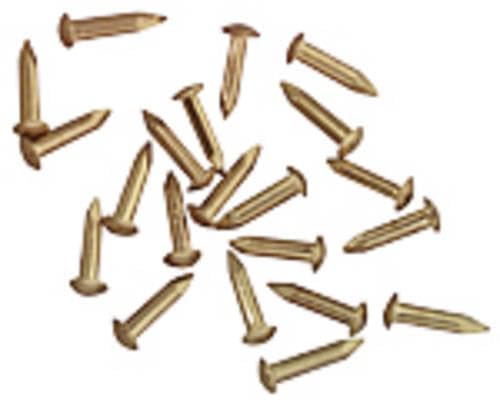 Puppenhaus Miniatur-Nägel, 100 Stück, 2,8 mm, Messing, Gold, Maßstab 1:12, Hardware Puppenhaus Miniatur-Nägel, 100 Stück, 2,8 mm, Messing, Gold, Maßstab 1:12, Hardware von Melody Jane