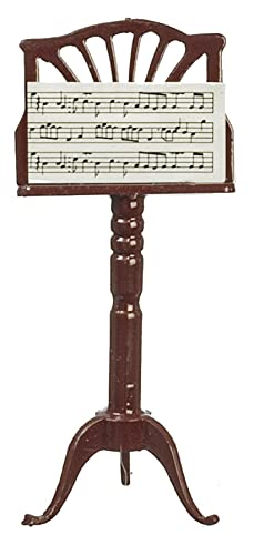 Puppenhaus Notenständer Mahagoni Miniatur Notenzimmer Schulinstrument 1:12 von Melody Jane