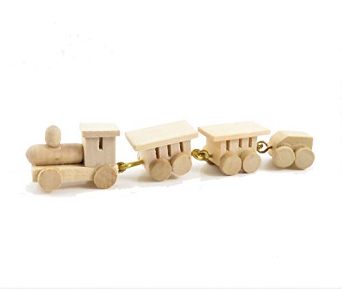 Puppenhaus Unbehandeltes Holz Zug Motor & Wagen 1:12 Spielzeug Laden Kinderzimmer Zubehör Puppenhaus Unbehandeltes Holz Zug Motor & Wagen 1:12 Spielzeug Laden Kinderzimmer Zubehör von Melody Jane