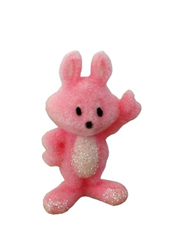 Puppenhaus rosa Kaninchen Ornament beflockt Spielzeuggeschäft Geschäft Kinderzimmer Zubehör 1:12 von Melody Jane