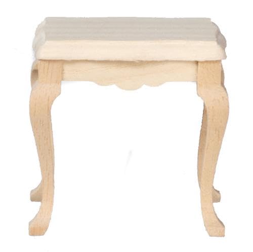 Puppenhaus unlackierter Beistelltisch, Cabriolbeine, blankes Holz, Wohnzimmermöbel Puppenhaus unlackierter Beistelltisch, Cabriolbeine, blankes Holz, Wohnzimmermöbel von Melody Jane