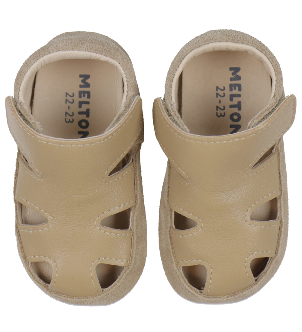 Melton Ballerina Hausschuhe - Desert Taupe - Melton - 20/21 - Leder-Krabbelschuhe Melton Ballerina Hausschuhe - Desert Taupe - Melton - 20/21 - Leder-Krabbelschuhe von Melton