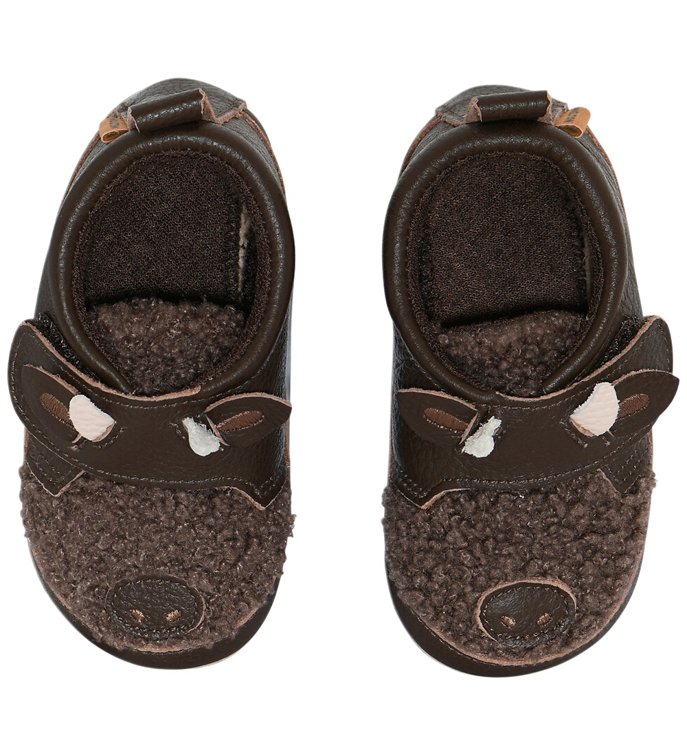 Melton Leder-Krabbelschuhe - Büffel - Dunkelbraun - Melton - 20/21 - Leder-Krabbelschuhe von Melton