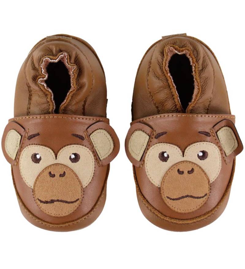 Melton Leder-Krabbelschuhe - Kognac m. Affe - Melton - 20/21 - Leder-Krabbelschuhe Melton Leder-Krabbelschuhe - Kognac m. Affe - Melton - 20/21 - Leder-Krabbelschuhe von Melton