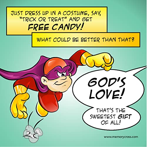 Memory Cross Halloween Gospel Tract - Superhelden-Thema (24er-Pack) von Memory Cross