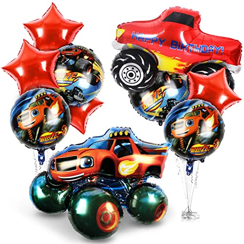 Auto Geburtstagsdeko Jungen, Folienballon Car, Rennwagen Party Deko, Kindergeburtstag Deko Set mit Rennauto Luftballon, Roter Sternförmiger Ballons Auto Geburtstagsdeko Jungen, Folienballon Car, Rennwagen Party Deko, Kindergeburtstag Deko Set mit Rennauto Luftballon, Roter Sternförmiger Ballons von Menelos