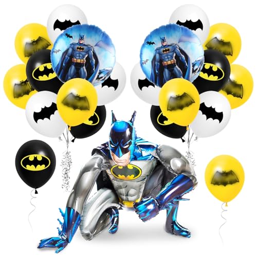 Bat Mann Geburtstagsdeko, Bat Luftballons, Geburtstag Deko Kinder, Helden Figuren Folienballon, Gelb, Schwarz und Weiß Ballons für Kindergeburtstag Party Deko Bat Mann Geburtstagsdeko, Bat Luftballons, Geburtstag Deko Kinder, Helden Figuren Folienballon, Gelb, Schwarz und Weiß Ballons für Kindergeburtstag Party Deko von Menelos