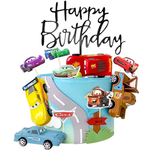 Cars Tortendeko, 17 Stück Cars Geburtstagsdeko, Auto Cake Topper, Cars Tortendeko Cake Decoration, Happy Birthday Tortenaufleger, Cars Auto Kuchendeko Geburtstag für Junge Cars Tortendeko, 17 Stück Cars Geburtstagsdeko, Auto Cake Topper, Cars Tortendeko Cake Decoration, Happy Birthday Tortenaufleger, Cars Auto Kuchendeko Geburtstag für Junge von Menelos