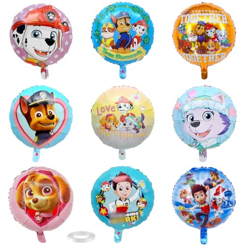 Helium Ballons Kinder, 9 Stück Paw Hund Folienballons Kinder, Luftballon Geburtstag, Folienballon Geburtstag, Party Deko Kindergeburtstag Helium Ballons Kinder, 9 Stück Paw Hund Folienballons Kinder, Luftballon Geburtstag, Folienballon Geburtstag, Party Deko Kindergeburtstag von Menelos