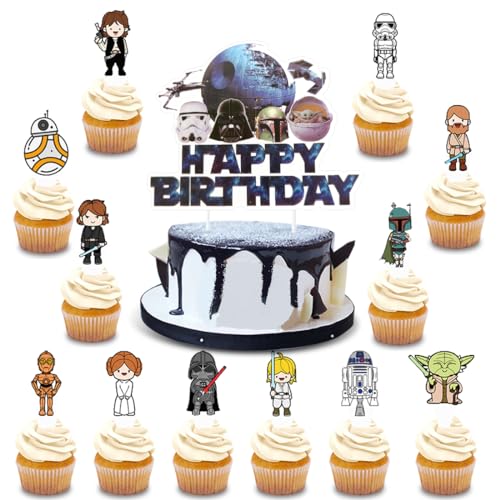 Tortendeko, Geburtstag Cake Topper, Cartoon Cupcake Topper Deko,25 Stück Sci-Fi-Kuchendekoration, Muffin Decoration Birthday Party Supplies für Kinder Themenpartys Tortendeko, Geburtstag Cake Topper, Cartoon Cupcake Topper Deko,25 Stück Sci-Fi-Kuchendekoration, Muffin Decoration Birthday Party Supplies für Kinder Themenpartys von Menelos