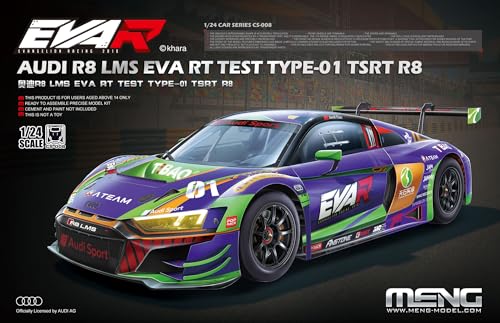 Meng - 1/24 Audi R8 LMS Eva RT Test Type TSRT R8 - Plastikmodellbausatz von Meng Model