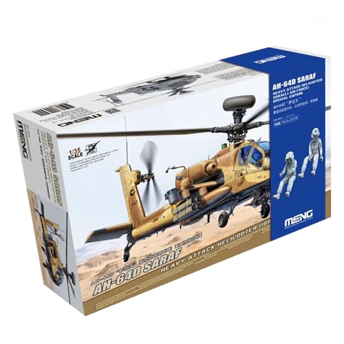 Meng - 1/35 AH 64D Saraf, mit 2 Figuren - Plastikmodellbausatz von Meng Model