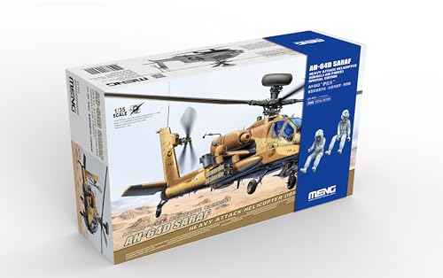 Meng - 1/35 AH 64D Saraf, mit 2 Figuren - Plastikmodellbausatz von Meng Model
