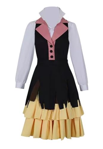 Anime Bungo Stray Dogs Lucy Maud Montgomery Cosplay-Kostüm für Damen, Lolita-Kleid, personalisierbar, Gelb, Größe XXL von MengXin