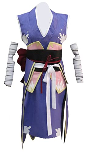 Anime Fairy Tail Erza Scarlet Cosplay Kostüm Mädchen Frau Halloween (Medium, Blau) von MengXin