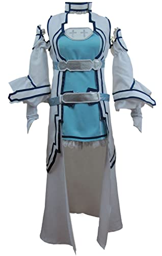 Anime SAO Sword Art Online Cosplay Asuna Yuuki Kostüm Frauen Mädchen Outfits Uniform Strümpfe (S, Weiß) von MengXin