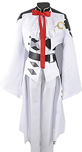 Anime Seraph of the end Ferid Bathory Cosplay Kostüm Halloween Anzug (S, Weiß) von MengXin