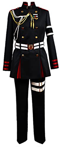 Anime Seraph of the end Guren Ichinose Militär Cosplay Kostüme Outfit Uniform (Größe M, Schwarz) von MengXin