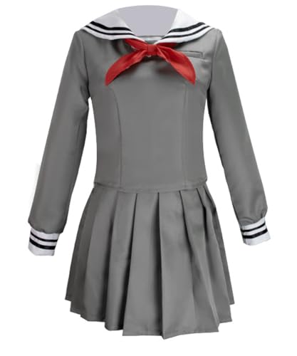 Azusawa Kohane Hoshino Ichika Cosplay-Kostüm für Damen, JK, Uniform, Matrosenanzug, Kleid, personalisierbar (Grau, Größe M) von MengXin