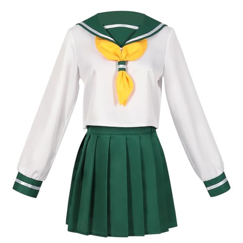Hiiragi Utena Minakami Sayo Tenkawa Kaoruko Araga Kiwi Cosplay-Kostüm, Schuluniform, personalisierbar (Grün, XL) von MengXin