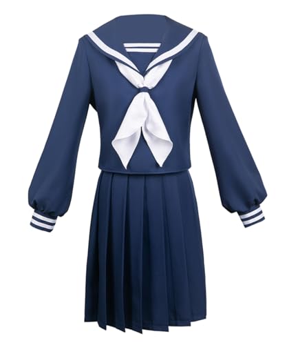 Kuroe Mayu Cosplay-Kostüm für Damen, Anime-Sound, Verkleidung, Schuluniform, personalisierbar (Blau, Größe M) von MengXin